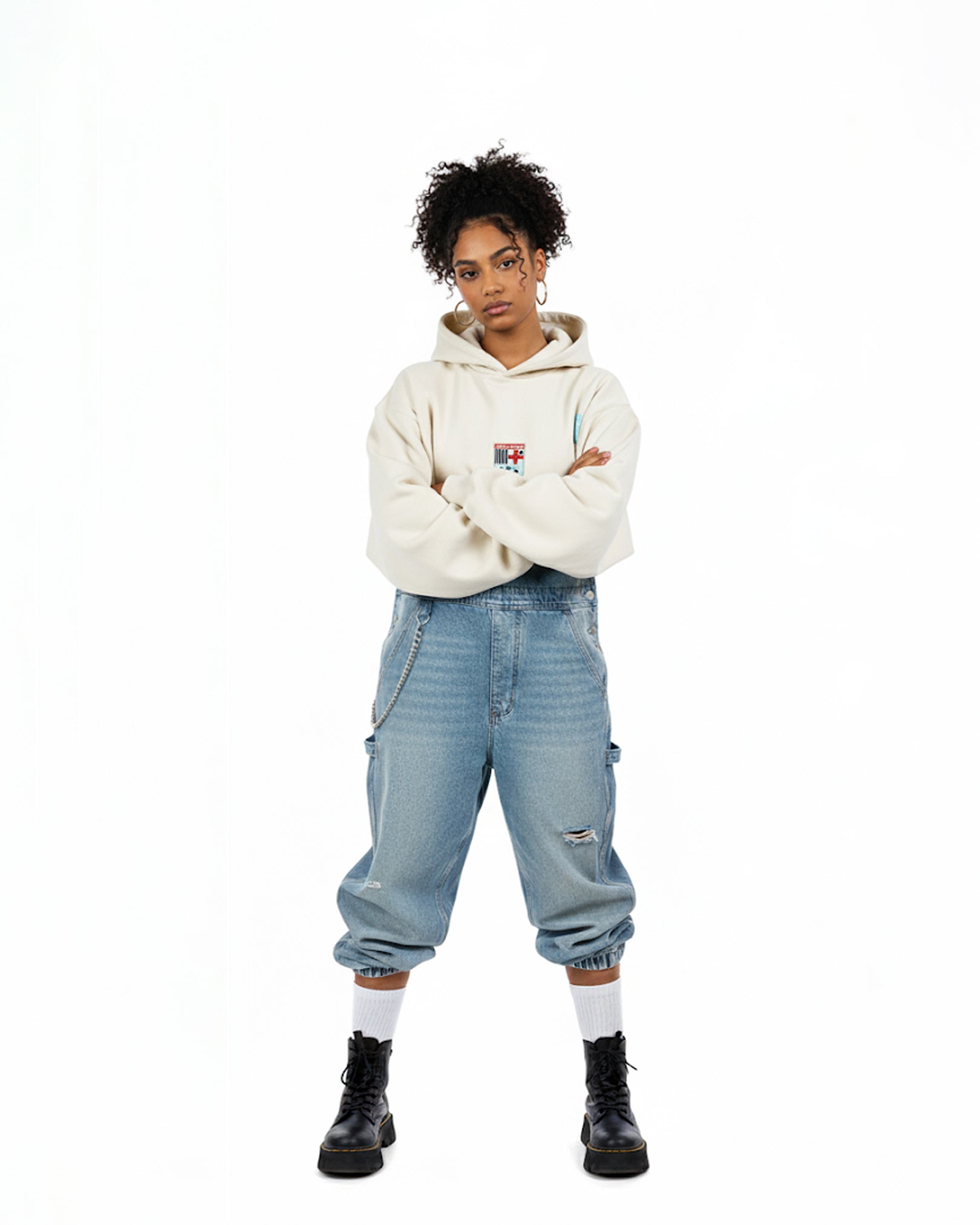 Football Hoodie Cream